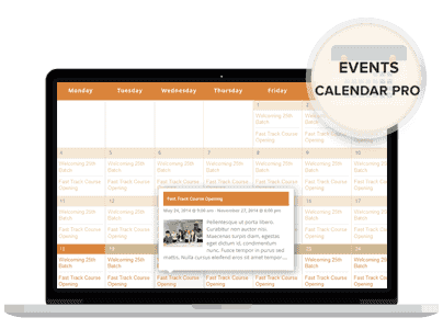 - events calendar - Landing Page