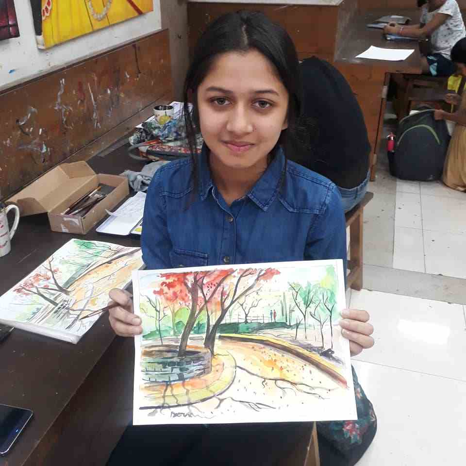 Landscape Painting (Water Colour, Compose) Drawing, Painting ...