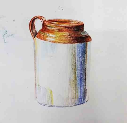 object drawing with colour